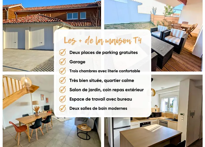 Maison T4 Jardin, Garage, Terrasse, Bureau Dax